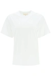 LOULOU STUDIO BASIC T-SHIRT WITH LOGO EMBROIDERY