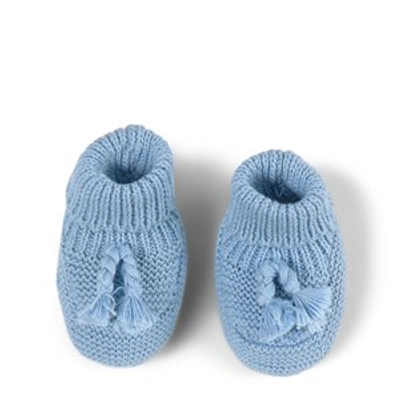 Tartine Et Chocolat Babies' Blue Knit Booties