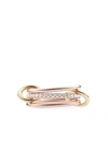 SPINELLI KILCOLLIN 18KT YELLOW AND ROSE GOLD SONNY 3-LINK DIAMOND RING