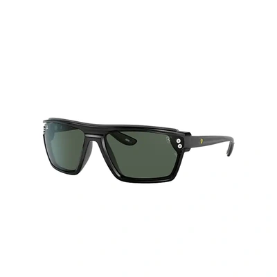 Ray Ban Rb4370m Scuderia Ferrari Collection Sunglasses Grey Frame Green Lenses 64-14 In Grau