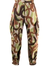 Dsquared2 Graffiti Print Cargo Trousers In Brown