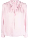 Zadig & Voltaire Tink Relaxed-fit Satin Shirt In Pink