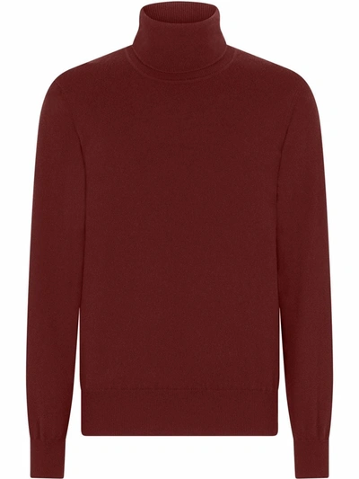 Dolce & Gabbana Roll-neck Cashmere Jumper In Red