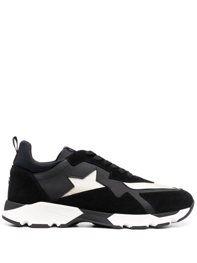 Lorena Antoniazzi Panelled Lace-up Sneakers In Black