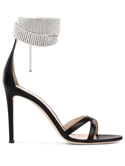 Giuseppe Zanotti Janell Crystal Ankle-strap Sandals In Black
