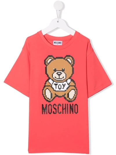 Moschino Kids' Logo-print T-shirt In Pink