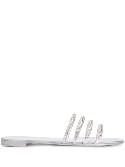 Giuseppe Zanotti Michela Crystal-embellished Sandals In Silver