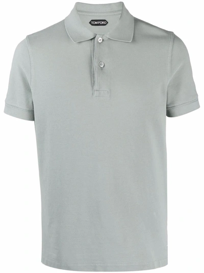 Tom Ford Short-sleeved Cotton Polo Shirt In Green