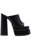 Versace Black Aevitas Platform Mules In Black