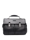 Piquadro Modus Foldover Briefcase In Black