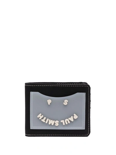 Ps By Paul Smith Logo-card Pocket Bifold Wallet In Black
