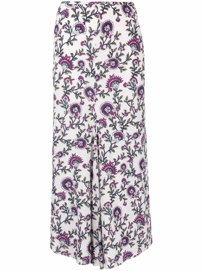 Isabel Marant Multicolour High-waisted Floral-print Skirt In Multicolor