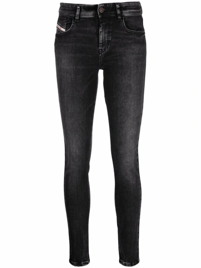 Diesel Slandy Skinny-leg Jeans In Gray