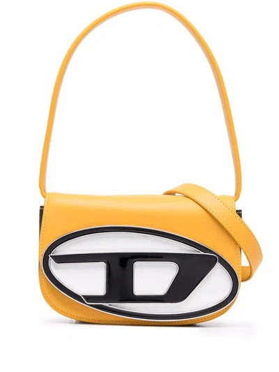 Diesel 1dr Leather Shoulder Bag In Yellow