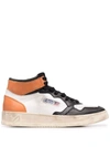 Autry Colour-block Hi-top Sneakers In White