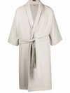 Fear Of God Waffle Weave Cotton Robe In Neutrals