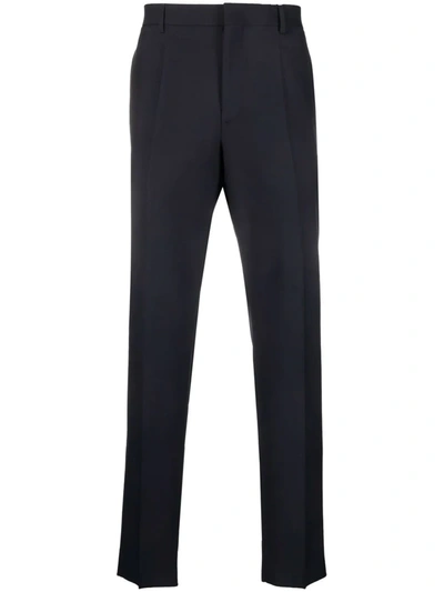 Valentino Wool-blend Tailored Trousers In Blue