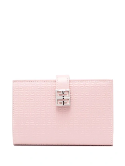 Givenchy Logo-embossed Leather Wallet In Pink