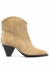 Isabel Marant Ankle Boots Darizo Aus Veloursleder In Neutrals