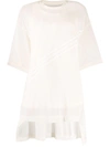 Y-3 Off-white Mesh Layered T-shirt In Neutrals