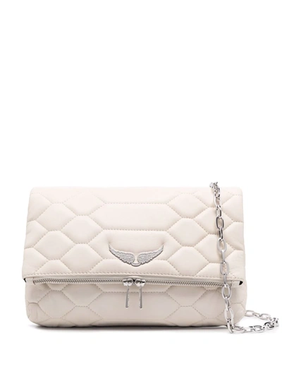 Zadig & Voltaire Rocky Xl Shoulder Bag In Neutrals