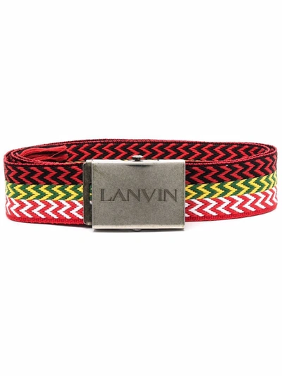 Lanvin Multicolour Chevron Print Belt In 10s1