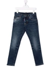 Dsquared2 Teen Mid-rise Skinny Jeans In Blue