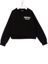 Dsquared2 Kids' Logo-print Cotton Sweatshirt In Black