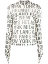 Helmut Lang All-over Logo Print Top In White