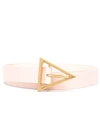 BOTTEGA VENETA TRIANGLE-BUCKLE LEATHER BELT