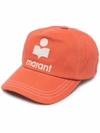 Isabel Marant Tyron Logo-embroidered Cotton Baseball Cap In Orange