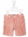 FAY STRIPED LINEN-COTTON SHORTS