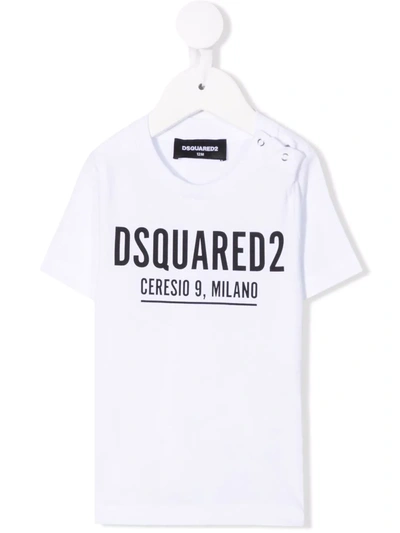 Dsquared2 Babies' Logo Print T-shirt In White