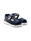 Dolce & Gabbana Logo-print Touch-strap Sandals In Blue