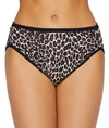 Vanity Fair Illumination Hi-cut Brief Underwear 13108, Also Available In Extended Sizes In Modern Leopard Print