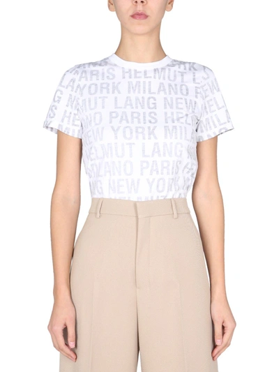 Helmut Lang Black & White Allover Print T-shirt
