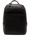 Piquadro Square Laptop Backpack In Braun