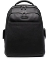 PIQUADRO LEATHER ZIPPED BACKPACK