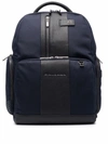 Piquadro Panelled Two-tone Backpack In Blau