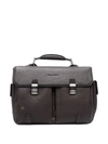 PIQUADRO DEBOSSED-LOGO BRIEFCASE