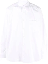 Comme Des Garçons Shirt Plain Button-down Shirt In Weiss