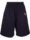Isabel Marant Étoile Logo-embroidered Track Shorts In Blau