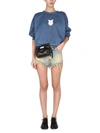 Maison Margiela Embroidered Ribbed Cotton And Silk-blend Jersey Sweatshirt In Blue