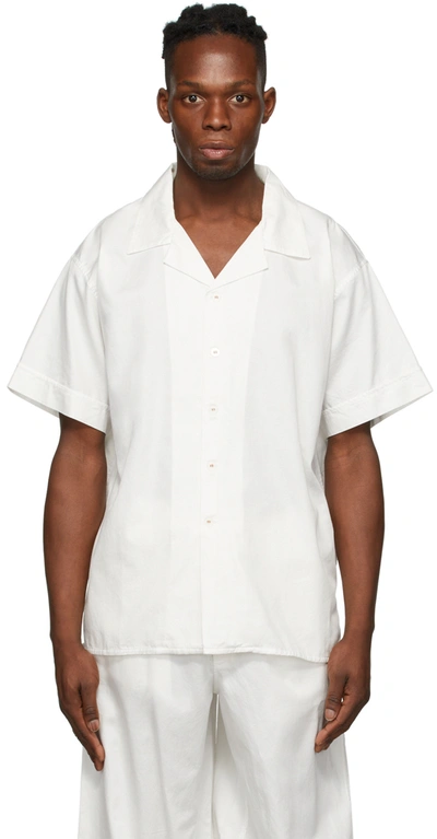 Cleverly Laundry Superfine-cotton Sateen Pyjama Shirt In White