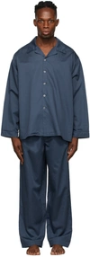 Cleverly Laundry Navy Long Pyjama Set In Navy