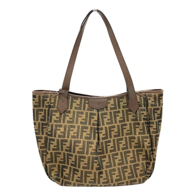Pre-owned Fendi Leather Tote In Brown