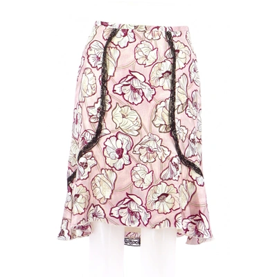 Pre-owned Tara Jarmon Silk Skirt Suit In Pink