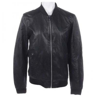 Pre-owned Oakwood Leather Biker Jacket In Black