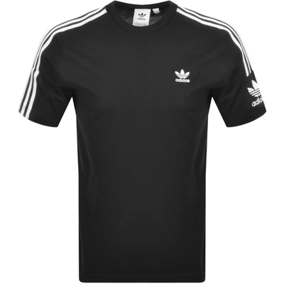 Adidas Originals 3-stripes Cotton T-shirt In Black