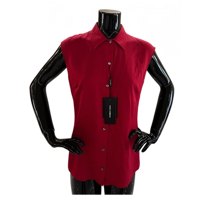 Pre-owned Dolce & Gabbana Silk Shirt In Red